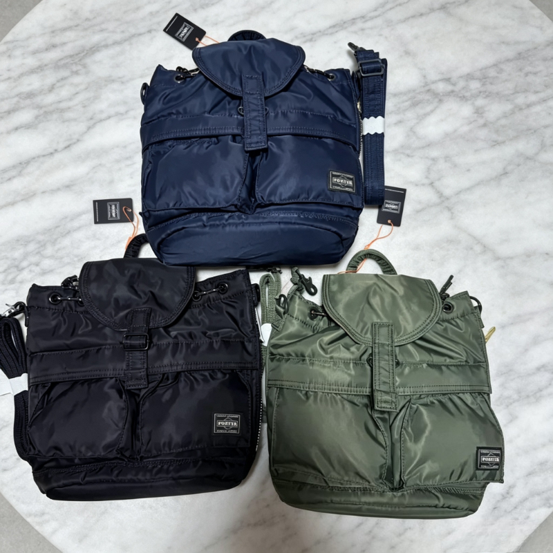 Canvas Backpack Casual - Ransel Kecil Porter Nylon Ringan Tahan